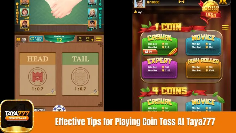 Effective Tips for Playing Coin Toss At Taya777