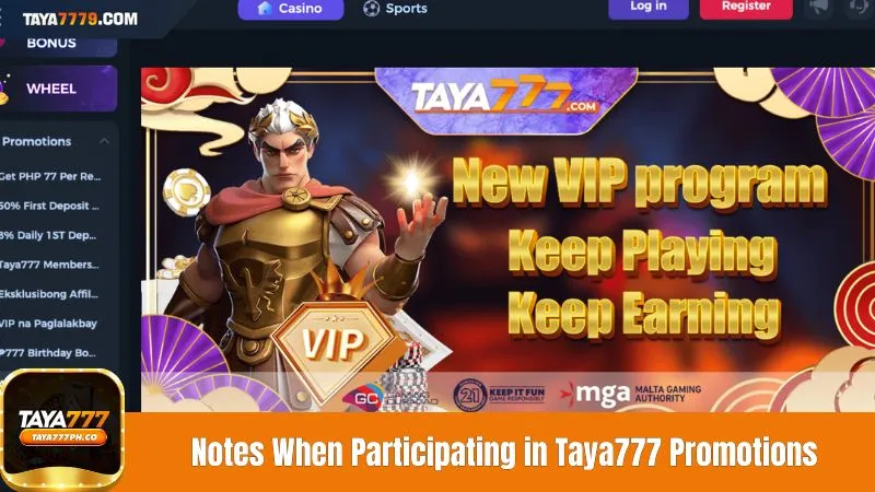 Important Notes When Participating in Taya777 Promotions