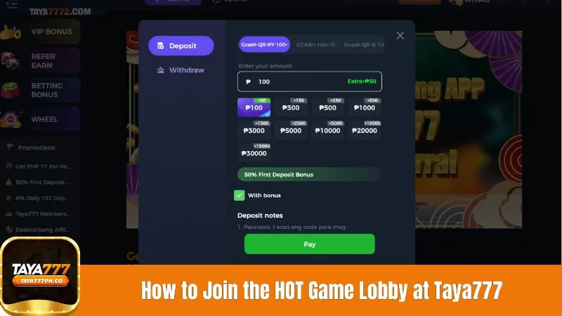 How to Join the HOT Game Lobby at Taya777