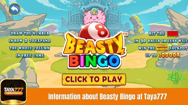 Information about Beasty Bingo at Taya777